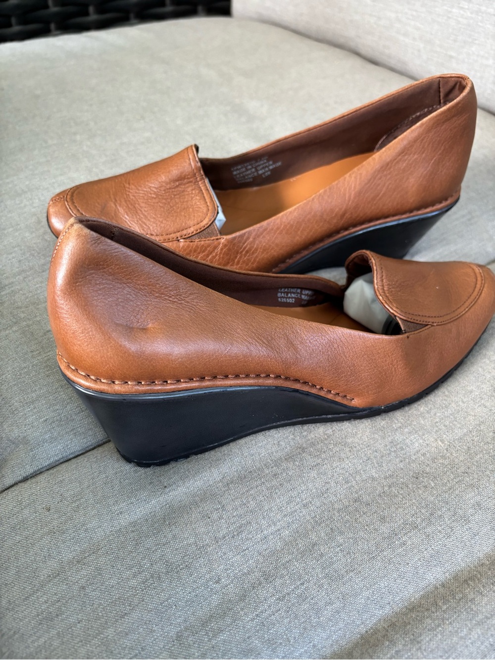 Rockport‎ Dynamic Suspension Brown Leather Comfort Wedge Loafers - Picture 6 of 6